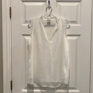 Haute Hippie Ruffle Neck Top White, 16694